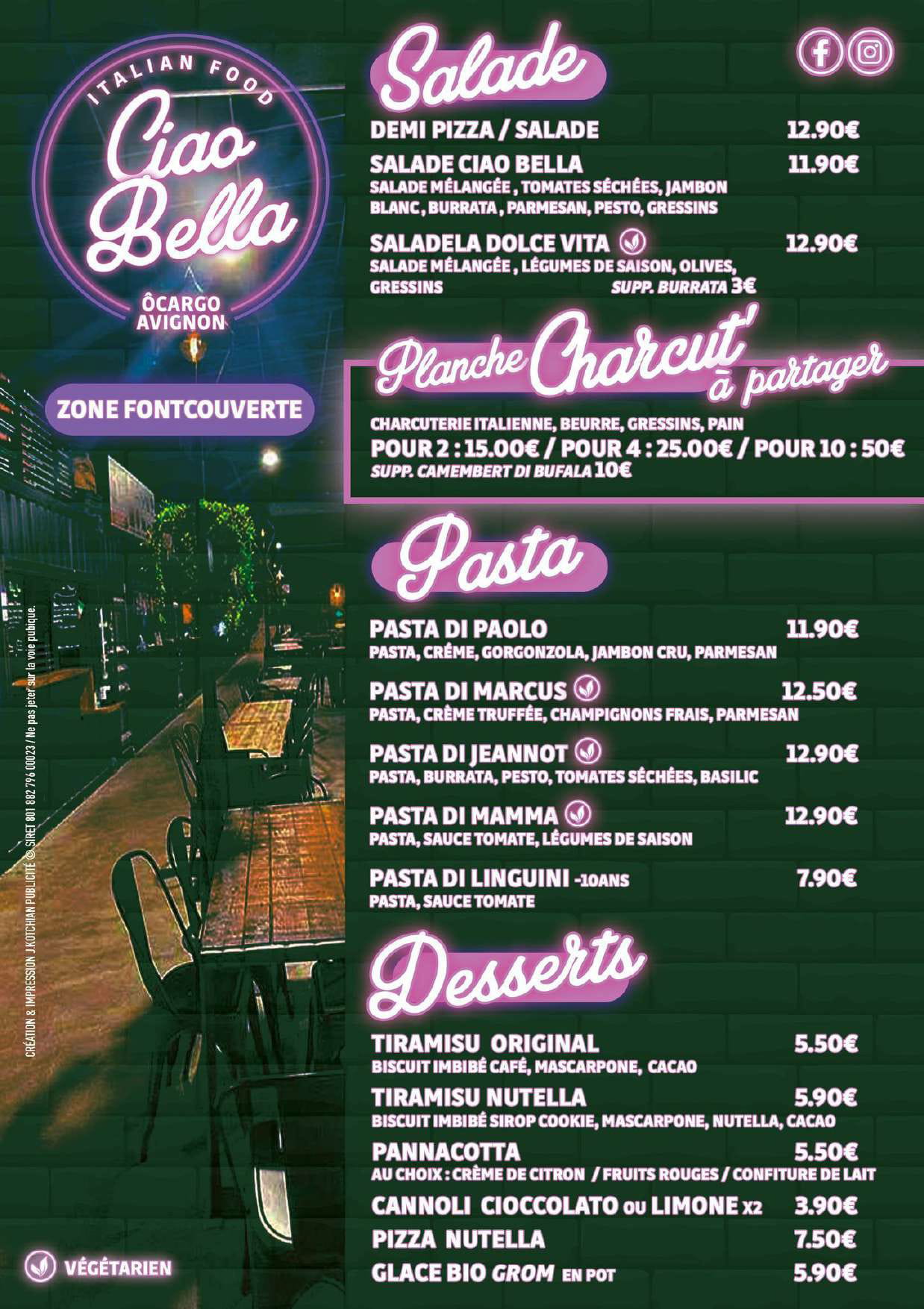 Menu ciao bella-1